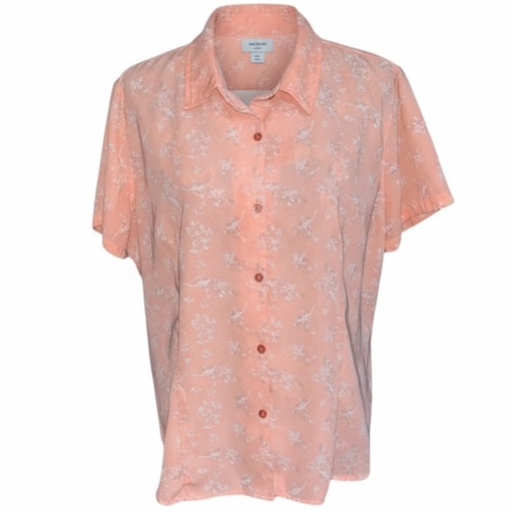 Laura Scott Floral Button Down Blouse Size XLP